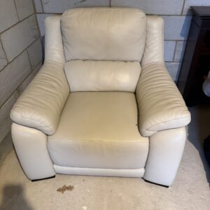 Cream leather armchair - Free to collect