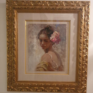 José Royo La Perla Signed Limited Edition Serigraph 9/65 Framed with COA