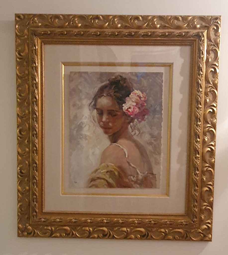 José Royo La Perla Signed Limited Edition Serigraph 9/65 Framed with COA